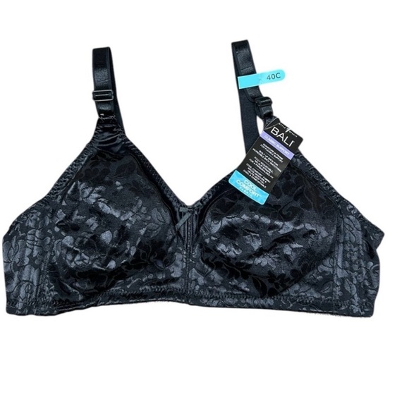 Bali Classic Double Support Lace Wire-less Full Figure Bra 3372 Size 40C NWT - Picture 2 of 5